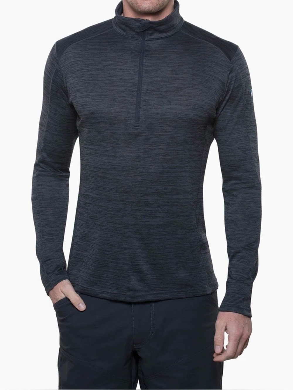 Kuhl Sweater Mens Large Grey Alloy Zip Long Sleeve Performance Pullover Outdoor